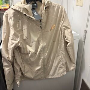 New Balance Tan Windbreaker with Pattern